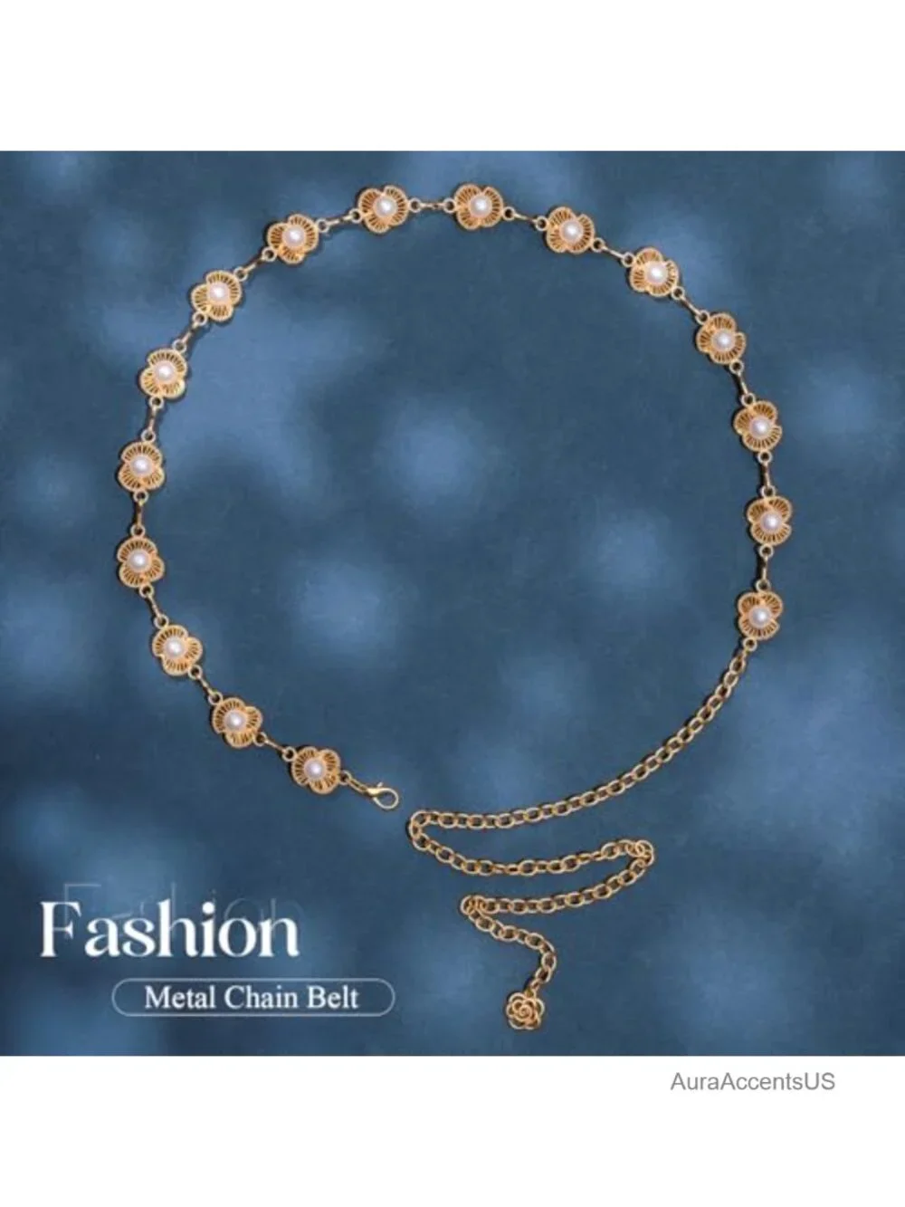 Fashion Metal Waist Chain Belt for Dress Jeans